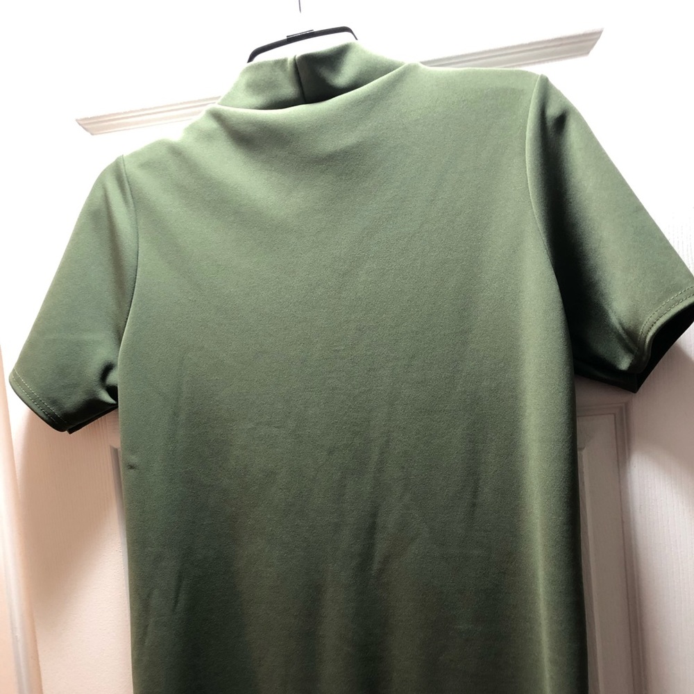 Olive/army green T-shirt dress - Picture 4 of 8